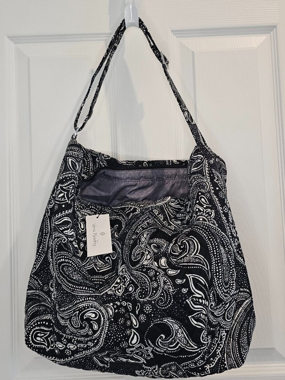 NWT Vera Bradley Hobo Shoulder Bag Stellar Paisley Purse Tote Large - Picture 4 of 4
